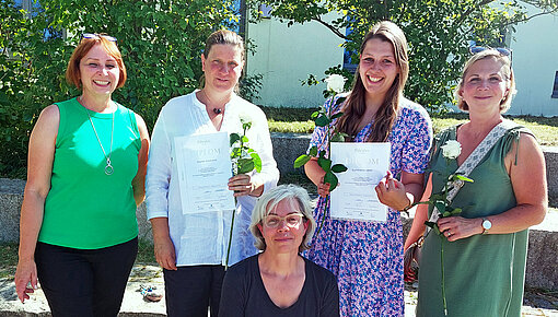 Referendarinnen Sophie Veltum und Elisabeth Schumacher mit ihren Mentorinnen Julia Kujawa und Petra Wedekind und unserer Schulleitung Brigitte Wächtler