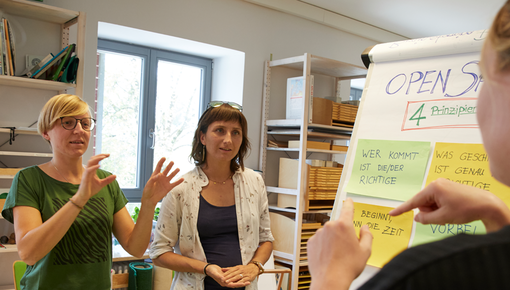 Referendarinnen beim Unterricht