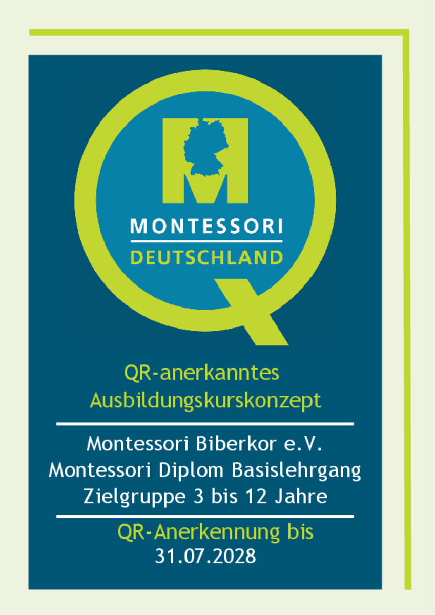 Zertifikat QR-Anerkennung Biberkor